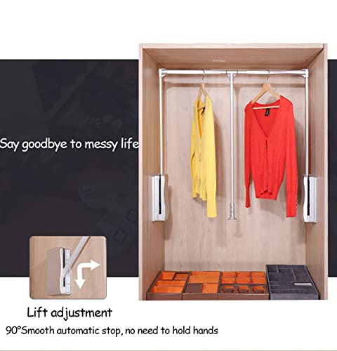 Tirez les vêtements de garde-robe suspendus rails de levage - 7