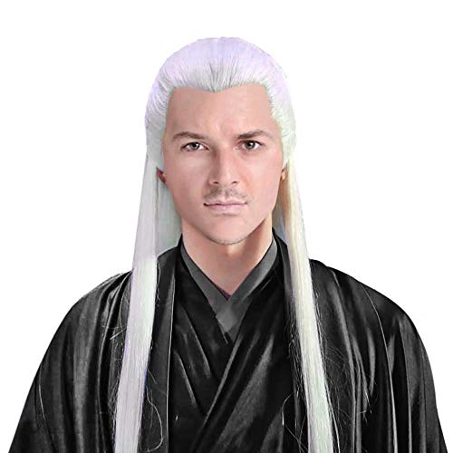 Wraith Of East Men Wudang Priest Wig Asian Ancient Chinese Costume Accessory Halloween Hairpiece...