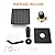 Black Shower Faucet Single Function Trim Kit with Rough-in Valve Set Bath Rainfall Shower System 8inch Square Stainless Steel Metal Shower Head