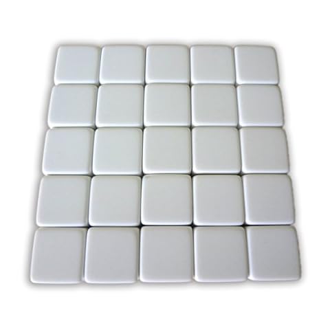 25 Blank White Dice 16MM - Great for Designing Your Own Game Cover