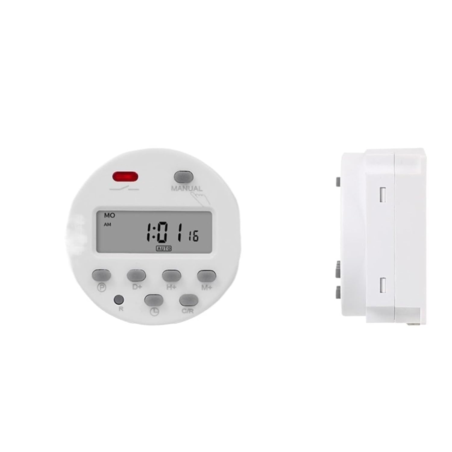 CN101A 220V 230V 240V Digital Power Timer 7 Days Weekly Programmable Time Relay Programmer Built-in Rechargeable Battery(24V)