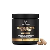 VitalVault 7-in-1 Testosterone Booster for Men - Natural Supplement with Ashwaganda, Shilajit, Fenugreek, Maca Root, Tongkat Ali, Black Pepper & Zinc - 1 Month Supply (60 caps)
