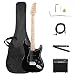 Ktaxon 39 Inch Electric Guitar Kit, Full-Size Beginner Solid Body SSS Pickups Guitar Kit with Gig Bag 20W Amplifier Strap Tremolo Bar Cable Picks