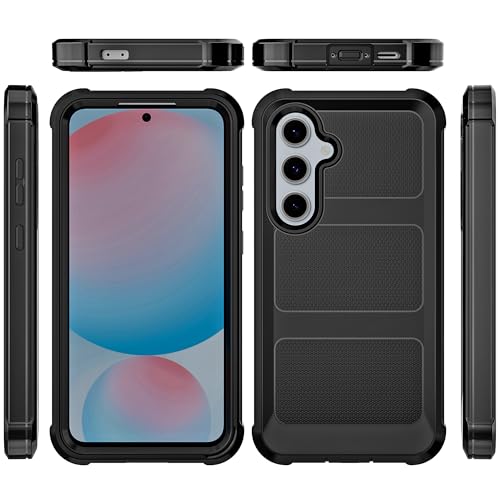 Image of Cubix Armor Defender Rugged Case Compatible for Samsung Galaxy S23 FE Back Cover Slim, Shockproof, Dual-Layer Design with Camera Protection - Black