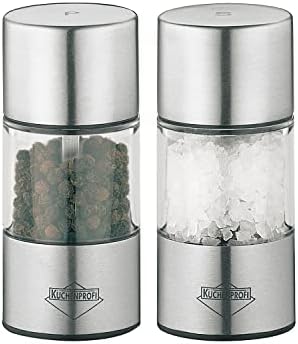 Kuchenprofi Vienna Salt and Pepper Set - Stainless Steel Grinder for Salt and Pepper (3.4 In x 1.5 In, Clear) image 3