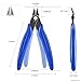 LBOKLING 5 Inch Micro Flush Cutter, 2 Pack Small Wire Cutters Spring Loaded Cutting Pliers, Wire Cutters for Jewelry Making, Soft Copper Wire, Floral, Electronics, Model Craft, Heating Wire, 3D Print