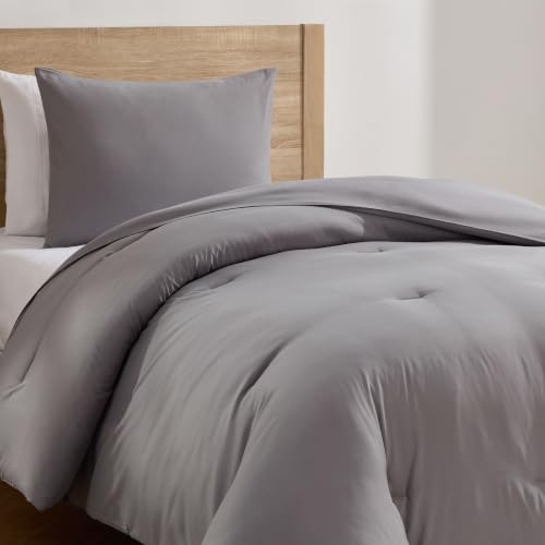 Nestl Twin XL Size 2 Piece Solid Comforter Set – Grey by Nestl - Used condition - Image 5