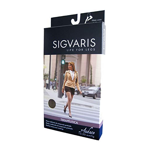Sigvaris Meia 3/4 Panturrilha 120A Ponteira Aberta 15-20 Mm Natural Médio