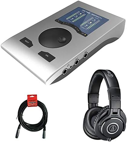 RMEBabyface Pro 24-Channel Audio Interface with Audio-Technica ATH-M40x Headphones & XLR Cable Bundle