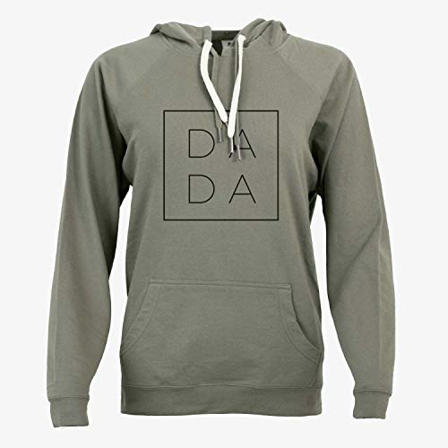 Inkopious - Dada Shirt, Loopback Terry Hooded Sweatshirt Dad Gift, For First Time Fathers, For Dad, Olive Colored Dad Shirts, 2Xl #TOP1