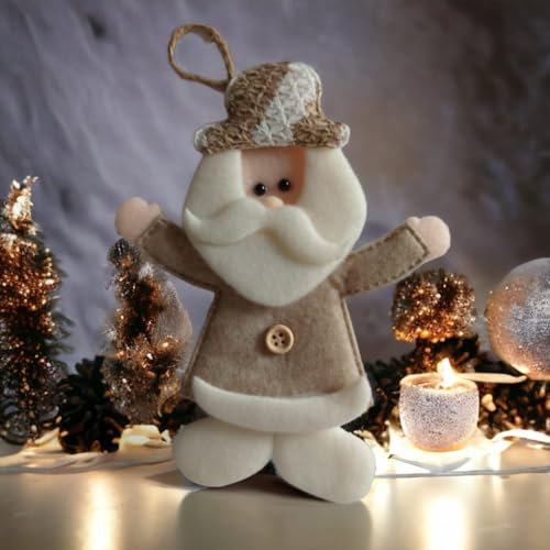 Kit 02 Enfeites de Natal para Pendurar Papai Noel e Boneco de Neve | Decoração Natalina Porta Arvore