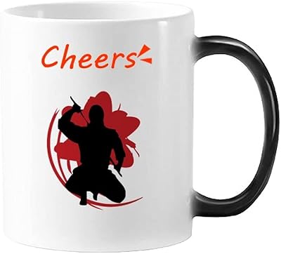 Amazon Co Jp ジャパン サムライ 桜のシルエットのイラスト マジックマグカップ ホーム キッチン