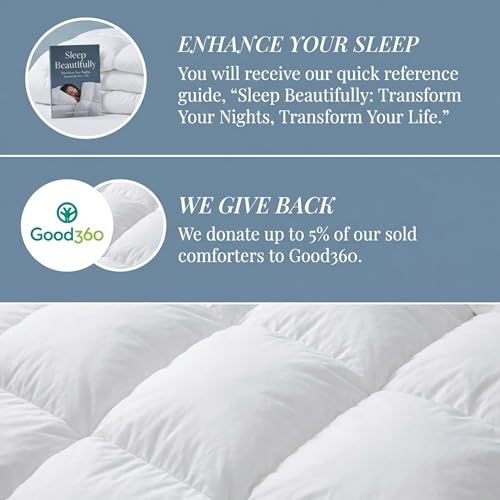 Bella Sonni® | Hotel-Quality All-Season Down Comforter Twin Size | Lightweight Yet Warm Duvet Insert for Hot Sleepers & Year-Round Use | No Cold Spots | 50-50 Down & Feather Fill | 750 Fill Power by Bella Sonni - Used condition - Image 7