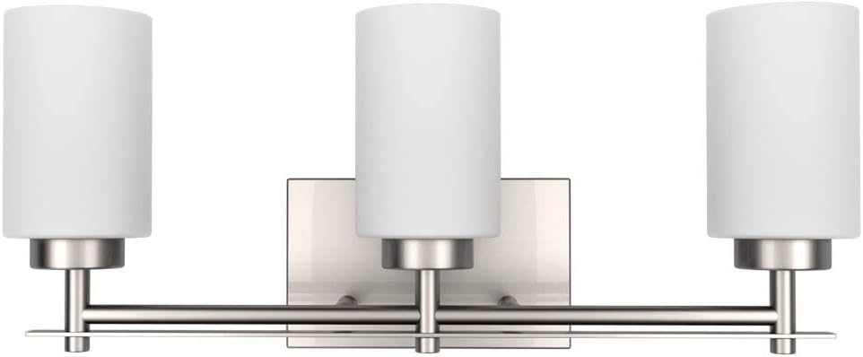 Aipsun Brushed Nickel Bathroom Vanity Light Vintage Bathroom Vanity Lighting Fixtures 3 Lights Industrial Wall Light (Exclude Bulb)