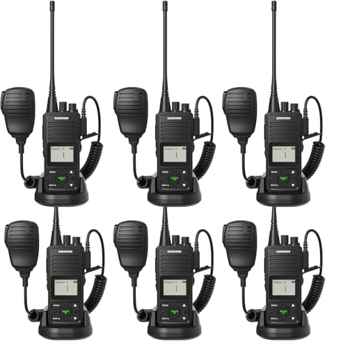 SAMCOM Shoulder Mic with FPCN10A Two Way Radios, 6 Packs