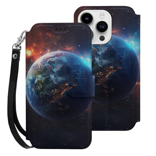 HKMNLEW iPhone 15 Pro�p�t���b�v�E�H���b�g�P�[�X ���X�g�X�g���b�v�t���A�X�y�[�X�v���l�b�g�A�[�X�v�����g PU���U�[�ϏՌ��g�ѓd�b�P�[�X�J�o�[ �J�[�h�z���_�[&�L�b�N�X�^���h�t��