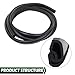 GRAND ORANGE Rubber Front Door Seal Weatherstrip 2pcs Compatible with Ford Bronco 1978-1979, Fit Ford F100 F150 F250 F350 Truck 1973 1974 1975 1976 1977 1978 1979 Black Rubber Door Weather Stripping