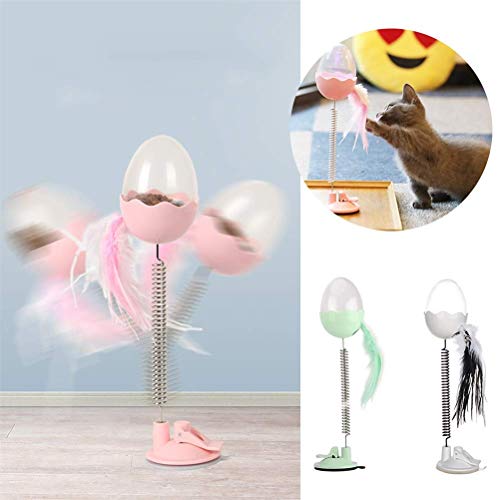 Conteneur de nourriture pour chat interactif rose au design moderne