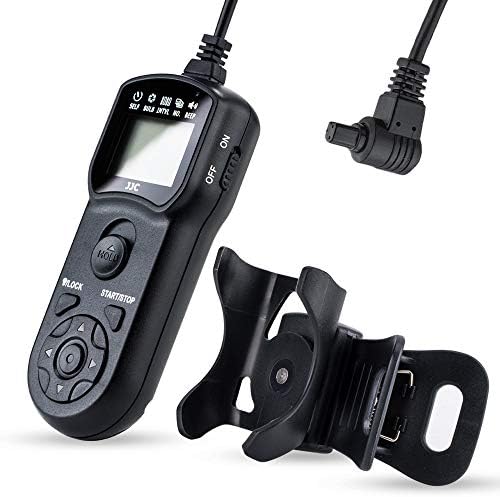 JJC Multi-function Timer Remote Control with Tripod Holder Clamp for Panasonic GX8, GX7, GH4, GH3, GH2, G7, G6, G5, G3, G1, G10, FZ50, FZ30, FZ20, FZ200, FZ150, FZ1000, FZ100 Replaces DMW-RS1/RSL1