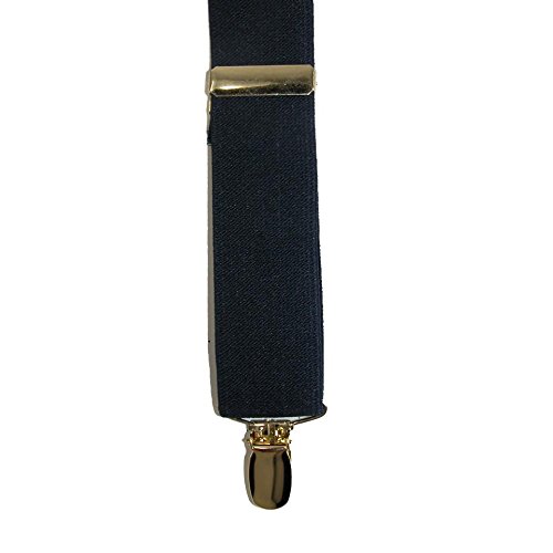 Ctm® Men's Elastic X-Back Suspenders With Brass Hardware, Black #TOP2
