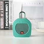 Protective Silicone Stand Up Case for JBL Clip 3 Waterproof Portable Speaker (Teal) - Image 2