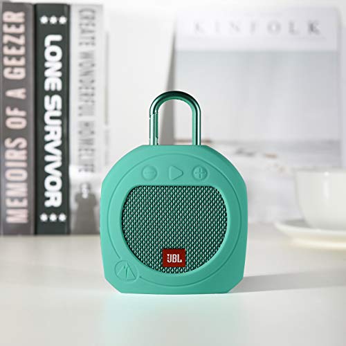 Image of Protective Silicone Stand Up Case for JBL Clip 3 Waterproof Portable Bluetooth Speaker (Teal)