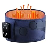 Cordless Heating Pad with Massager for Back Pain Relief, 47-60' Lower Back Massager Wearable Heating Pad for Cramps with 3 Heat & Timer, 4 Vibration, 5000mAh, Thanksgiving Christmas gift for Men Women