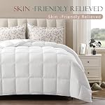 ACCURATEX Lightweight Duvet Queen, 250GSM Fill,90x90 | Peach Skin Breathable Fabric, Box-Stitch Edged with Piping, 8 Secure Tabs, OEKO-TEX Certified, Machine Washable Blanket
