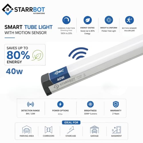 Image of 40W, 4-Feet Motion Sensor Tubelight Auto dimming, Cool White - 6500K | Motion Sensor and Motion Sensor Lights