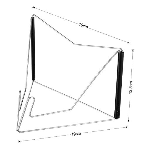 Soporte de lectura para evitar malas posturas con base de metal plegable 2