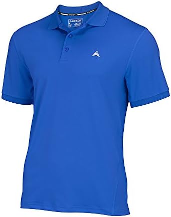 Arctic Cool Men's Solid Instant Cooling Polo with UPF 50+ Sun Protection, Polar Blue, XXL