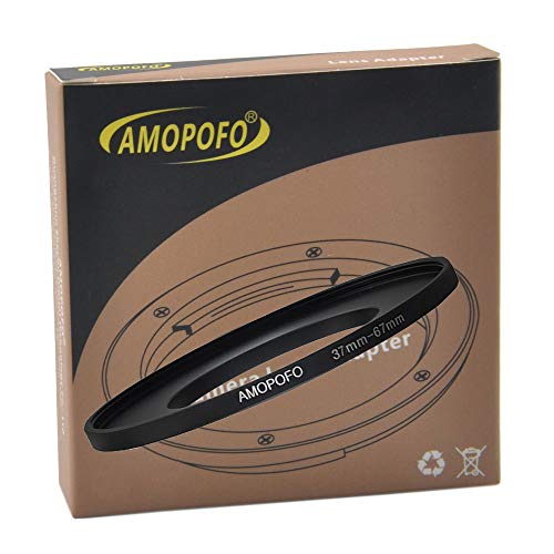 Bague de Filtre en métal 37 à 67 mm, 37-67 mm, Adaptateur de Filtre Step up - de caméra avec Filetage de Filtre de 37 mm sur Anneau de Filtre de 67 mm 37 BIS 67 mm Cover