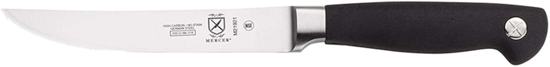 Mercer Culinary M21921 Genesis 5-Inch Serrated Steak Knife, Black