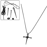 Pewtertone Metal Nail Cross Necklace Craft Kits (1 dz)