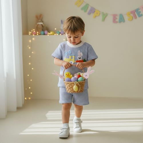 image for BemeyourBBs Toddler Baby Boy Easter Outfit Graph Short Sleeve T Shirt 