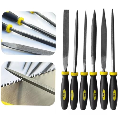 Jogo Lima Agulha Precisão 15cm Profissional 6 Peças Cabo Emborrachado