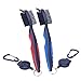 YiwerDer Golf Club Brush Groove Cleaner, with 2 Ft Retractable Zip-Line Aluminum Carabiner, for Golf Shoes/Golf Club/Golf/Golf Groove, Easily Attaches to Golf Bag