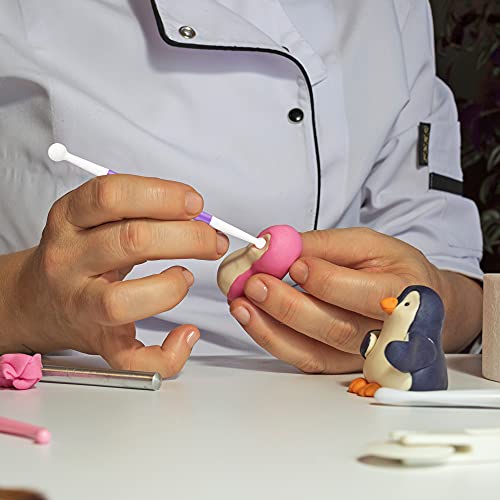 Ailaxq Cake Decorating Fondant Tool Set, Fondant Rose Mold, Rose Flower Petal Fondant Cutters, Gum Paste Tool, For Diy Sugar Cookie Fondant Cake Supplies #TOP4