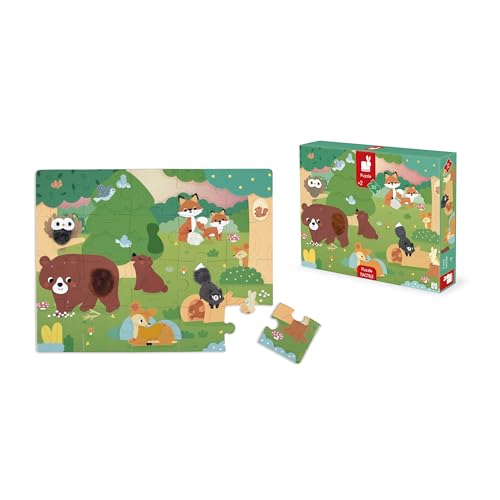 Puzzles 20 pièces tactile : La Forêt Juratoys Janod - vue 8