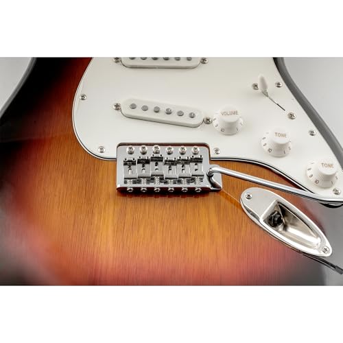 Musiclily Ultra 10.5mm Hardened Steel Saddles Vintage Bridge Saddles for Strat Style Electric Guitar, Chrome (Set of 6) - Thumbnail 6
