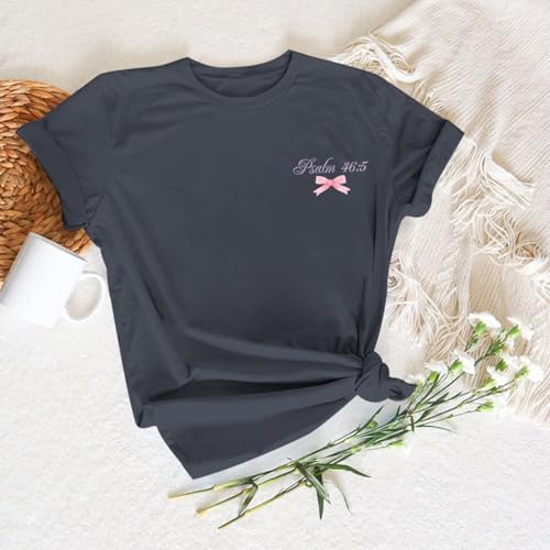 Girls Christian Tees God is Within Her Jesus Shirt for Kids Faith Cute Graphic Bow Tshirt Inspirational Religious Top2