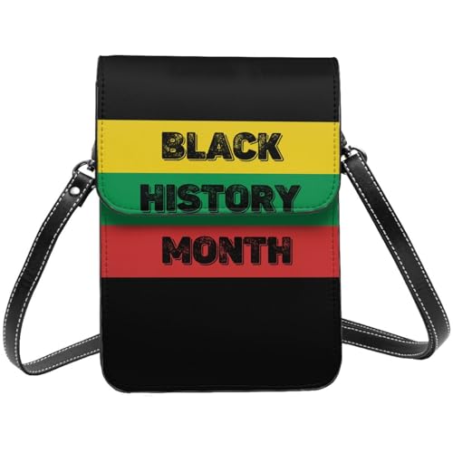 Vintage Black History Month Flag Small Crossbody Purse Cell Phone