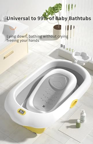 Image of Foldable Plastic Baby Bath Seat - Ergonomic Non-Slip Design, Portable for Newborns up to 10 Months, Baby Bath Tub, Baby Chair, Toys (MNBS2- Grey)