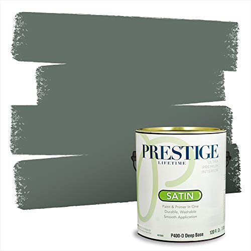 PRESTIGE Paints Interior Paint and Primer In One, 1-Gallon, Satin, Comparable Match of Benjamin Moore* Caldwell Green*