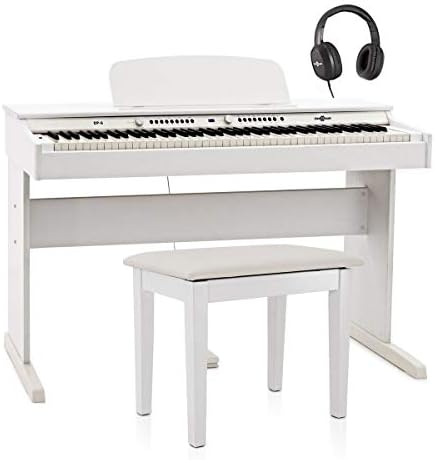 Gear4music DP-6 Digital Upright Piano 88 Weighted Keys with Bench