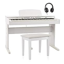 Pack avec Piano Numérique DP-6 et Tabouret par Gear4music Blanc - Les Beatles, Paul McCartney, John Lennon, RIngo Starr, George Harrison