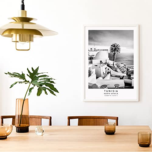 Tunisia Travel Print Black and White Tunisia Wall Print Minimalist Tunisia Wall Art Tunisia North Africa Wall Poster Tunisia Print3