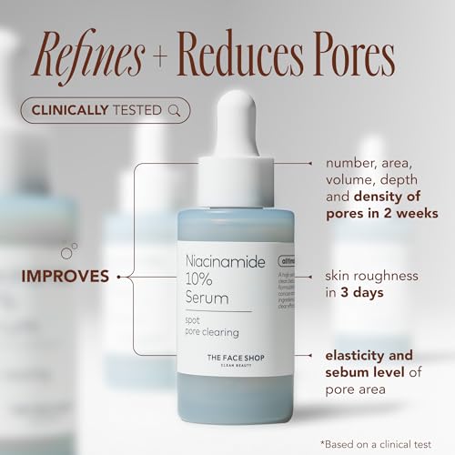 The Face Shop Alltimate Niacinamide 10% Serum for Face with Caffeine & Peptide, Korean Skin Care, Oil Control & Pores Reducer, Improve Skin Elasticity, Face Serum for Sensitive Skin, Non-comedogenic