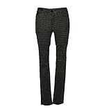 feincord hose damen Schmaler Style Buena Vista; Italy Corduroy; Feinkord Damenhose; Black-beige (XXS)