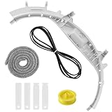 WE49X20697 Dryer Bearing Kit with WE12X83 Pulley Idler Compatible with G-E Hot-point Dryers Include WE3M26 Top Bearing WE12M29 Dryer Belt WE9M30 Dryer Felt and WE1M504 & WE1M1067 Drum Slides